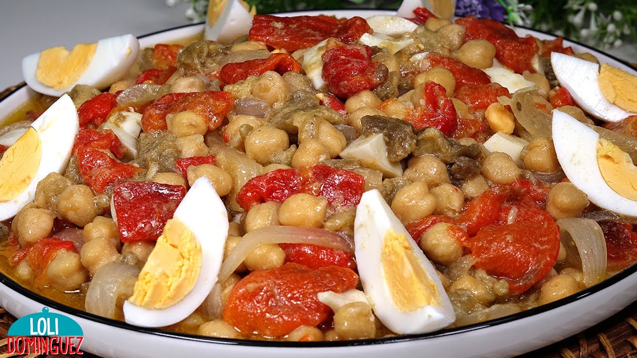 Cocina conmigo esta ensalada de garbanzos muy nutritiva y deliciosa.