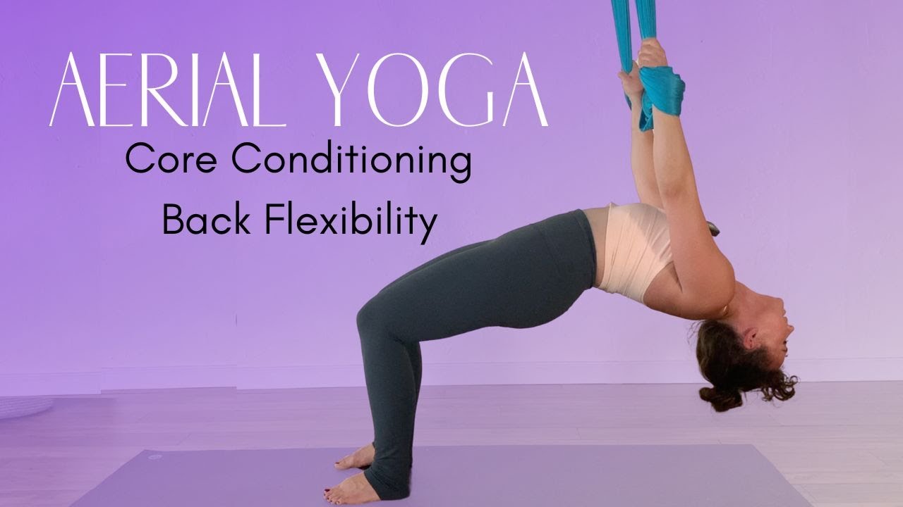 Aerial Yoga For Back Flexibility & Core Strength | At Home Aerial Yoga Flow Class