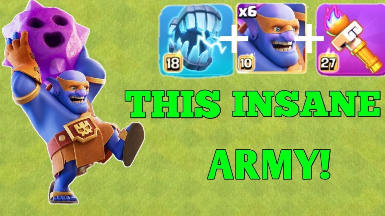 The MOST POWERFUL GROUND ARMY ! Super Bowlers with DD charge #clashofclans