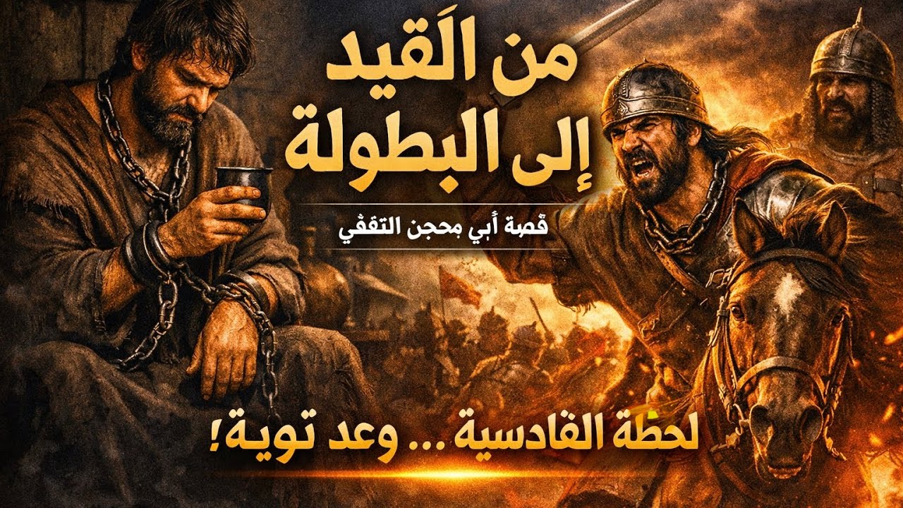 من القيد إلى النصر: القصة المذهلة لأبي مِحْجَن الثقفي