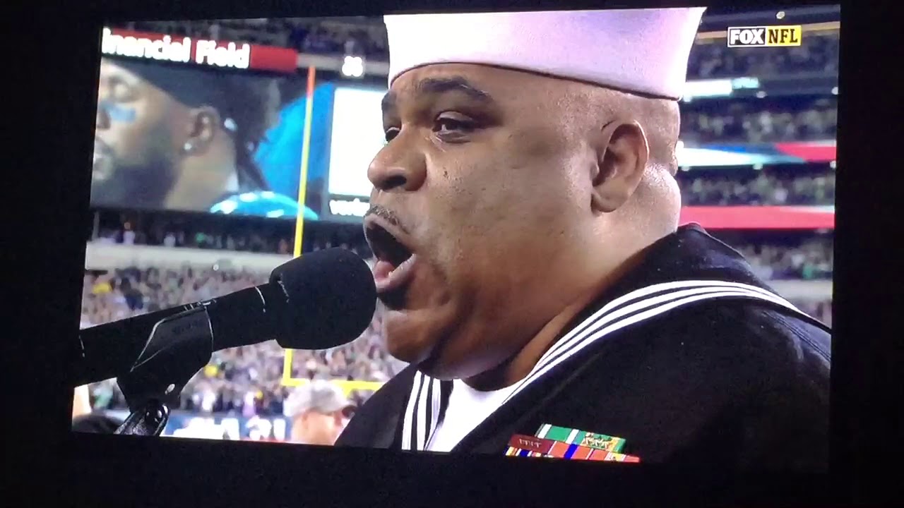 Retired Navy Petty Officer, 1st Class, Generald Wilson - National Anthem: NFC Championship Game 2018