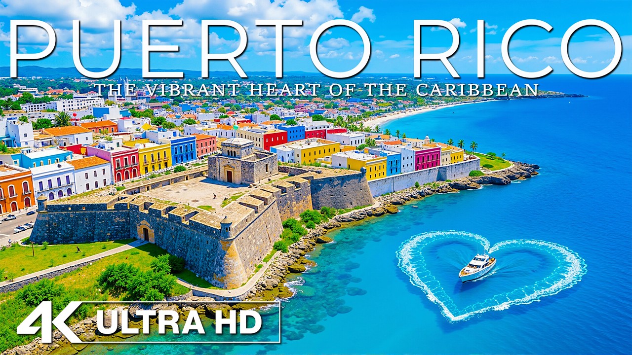 [4K] Пуэрто-Рико 🇵🇷 Глубокое путешествие | Цвета Старого Сан-Хуана и Карибское побережье