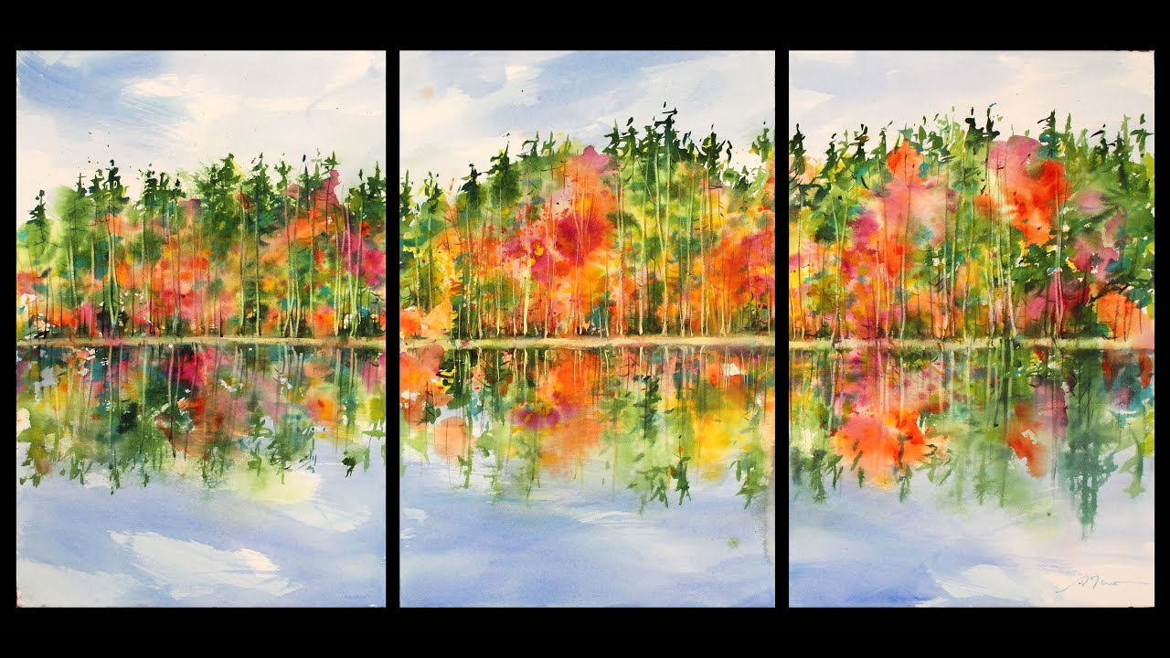Fall Reflection:  Triptych 22