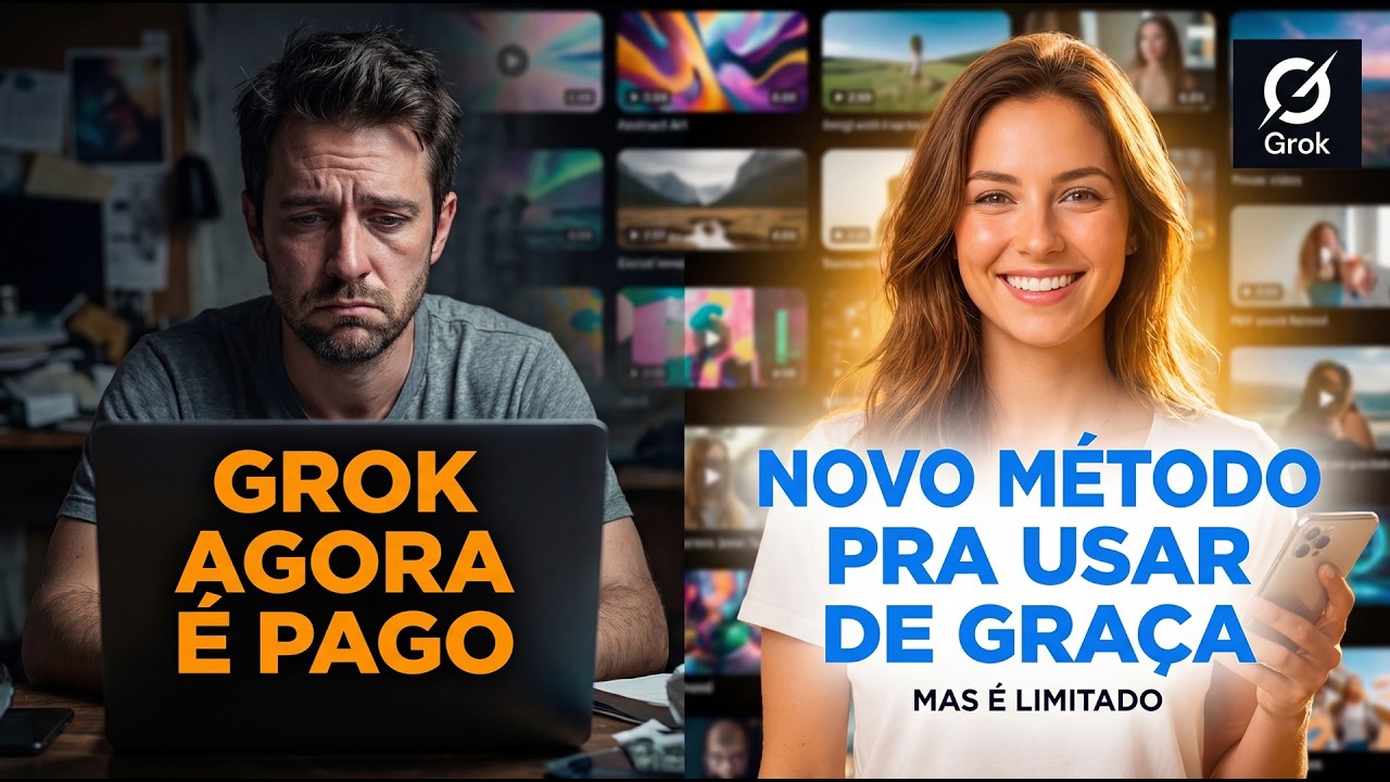 GROK N&Atilde;O &Eacute; MAIS GR&Aacute;TIS - MAS TEM UMA ALTERNATIVA LIMITADA PARA GERAR ALGUNS V&Iacute;DEOS