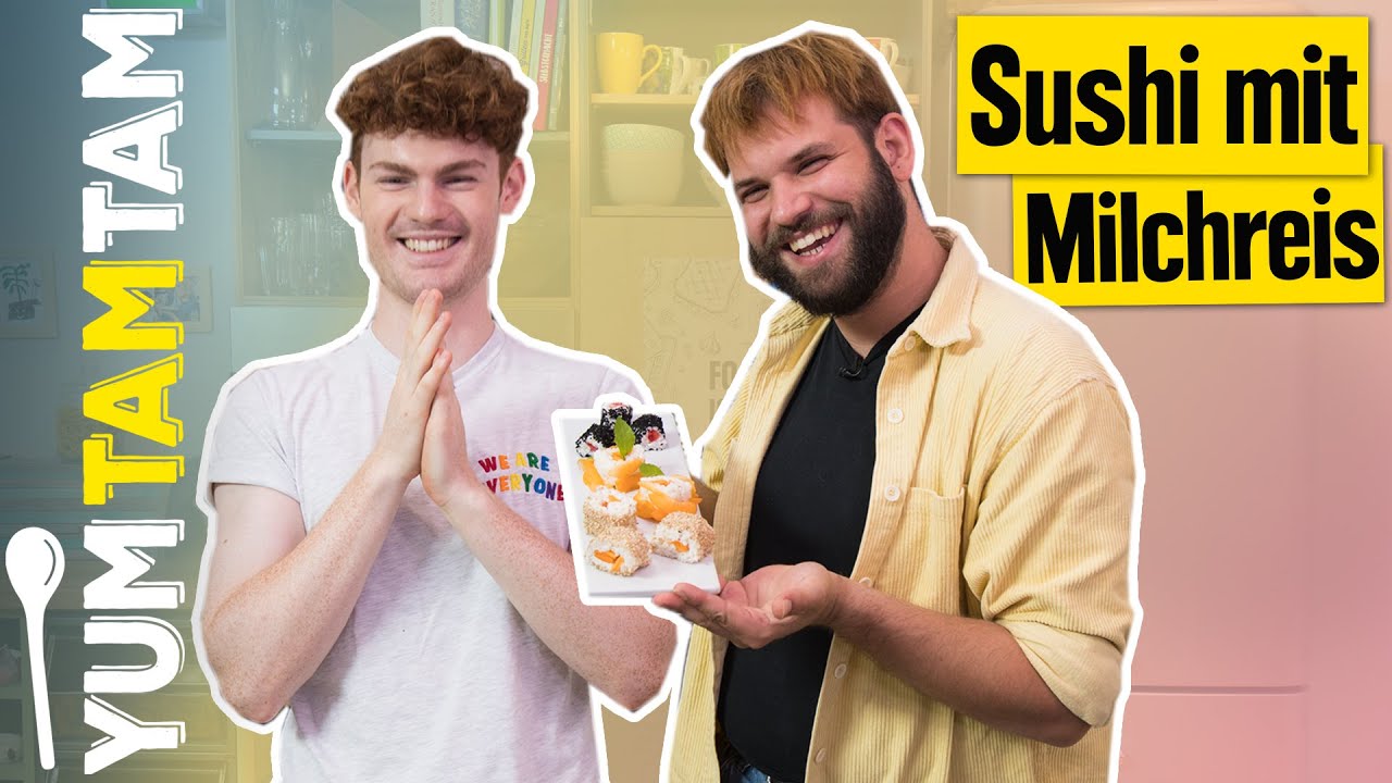 Sushi mit Milchreis und Früchten I Süßes Sushi-Rezept zubereiten