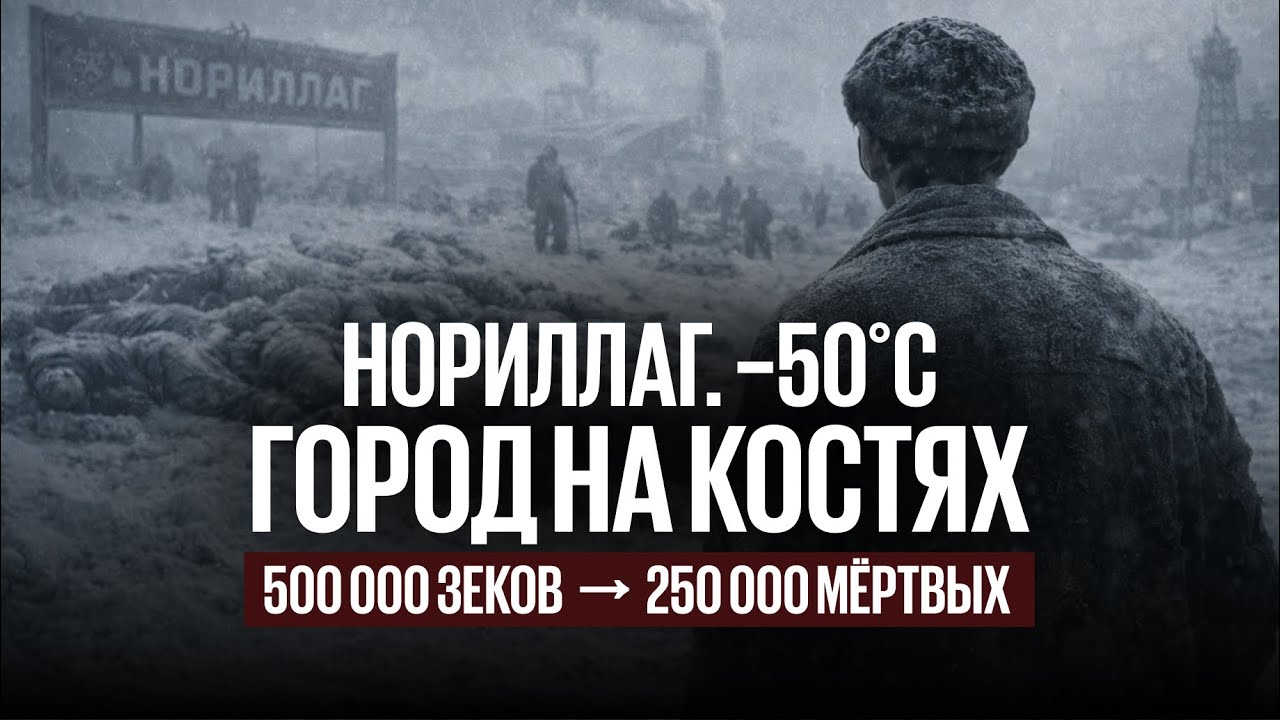 НОРИЛЬЛАГ: КАК 500,000 ЗЭКОВ СТРОИЛИ ГОРОД В -50°C | Каждый третий не вернулся