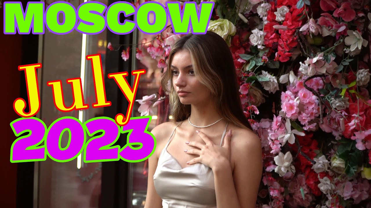 4K ❤️Hot summer☀️ Walking tour of famous places in Moscow with beautiful young people