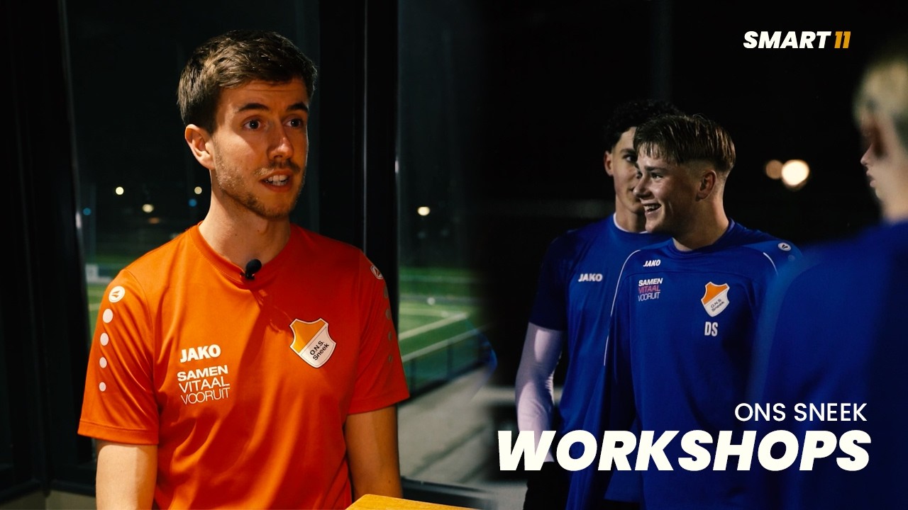 Jeugdtrainers ONS SNEEK leren INDIVIDUELE tactiek coachen tijdens Smart11 WORKSHOPS