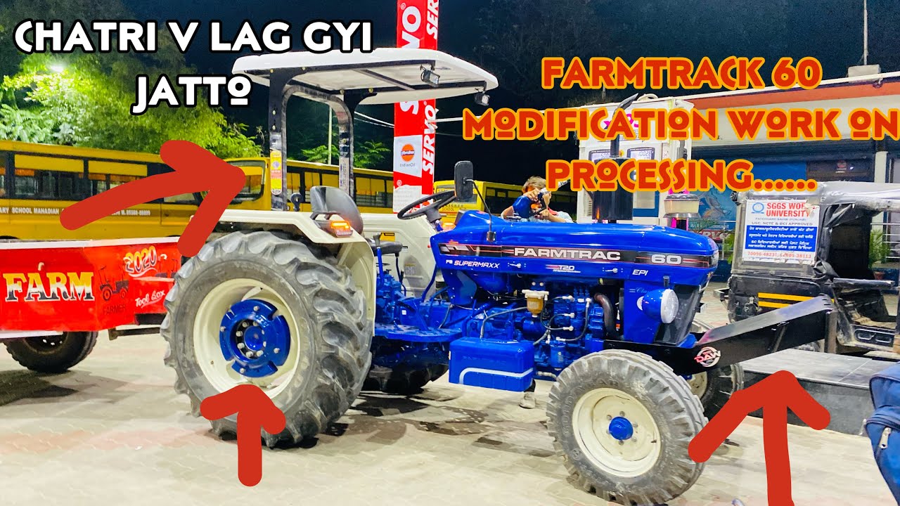 jatt life vlog/farmtrac modification/ on process / chatri v lag gyi jatto / bummer v weight v
