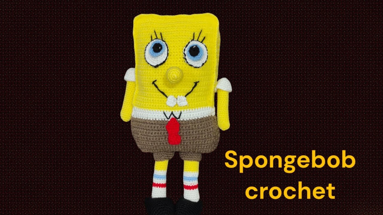 «Вязание Губки Боба крючком: узнайте, как связать Губку Боба крючком!»