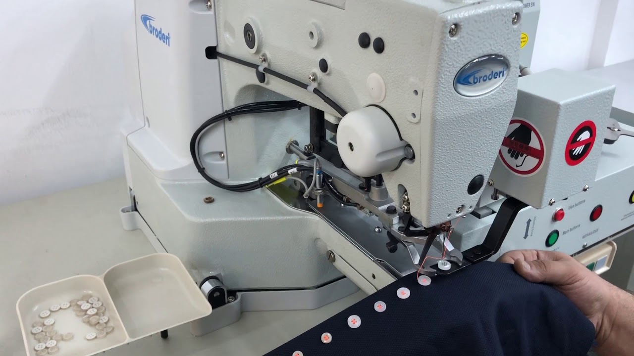 Broderi BD-438D/K Kovalı Düğme Dikme Makinası