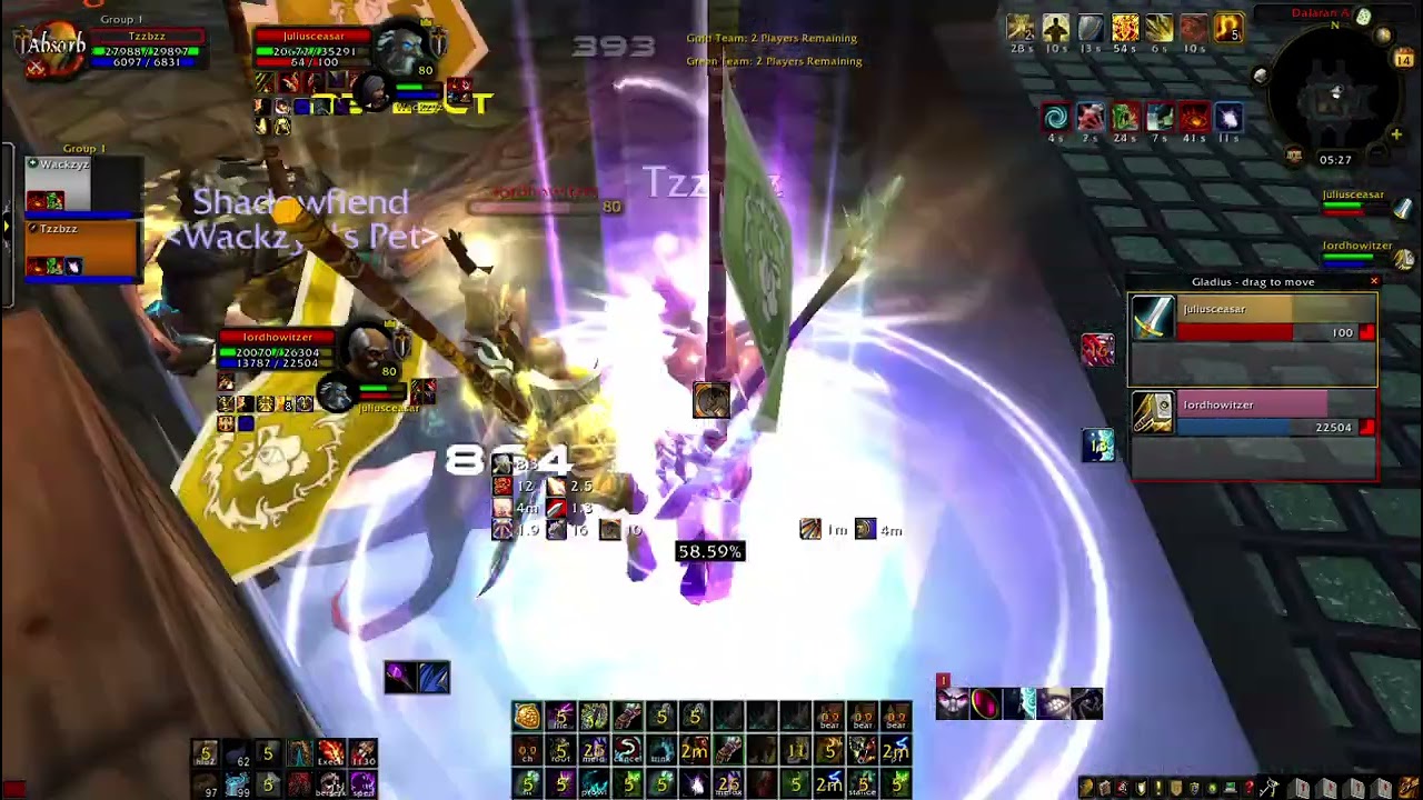 Feral/Disc vs War/Pal random game #3 (Warmane)