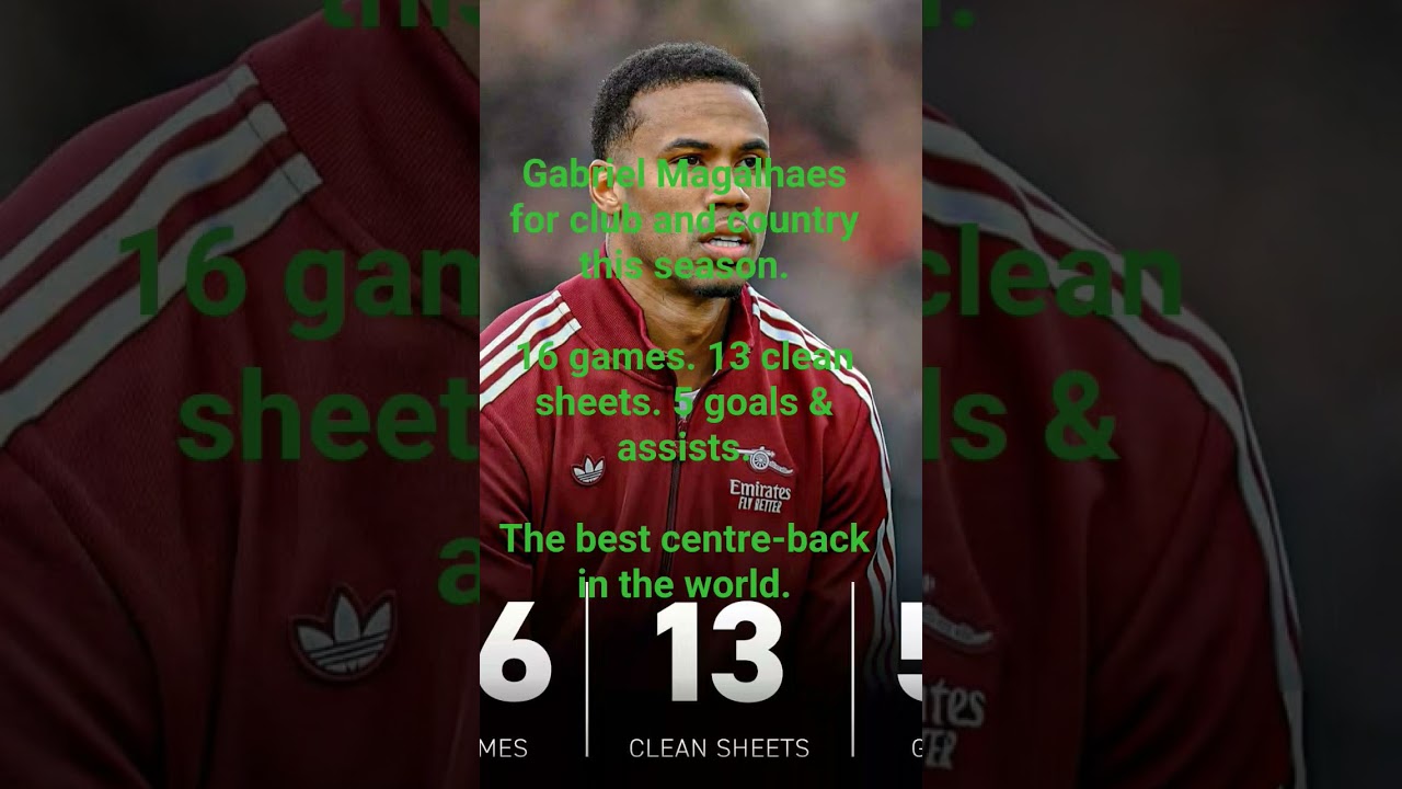 Gabriel Magalhaes for Arsenal and country this season.16 games. 13 clean sheets. 5 goals & A 