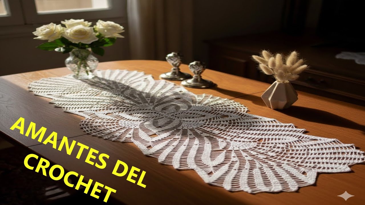 CAMINO de MESA ELEGANTE a CROCHET. TUTORIAL PRIMERA PARTE