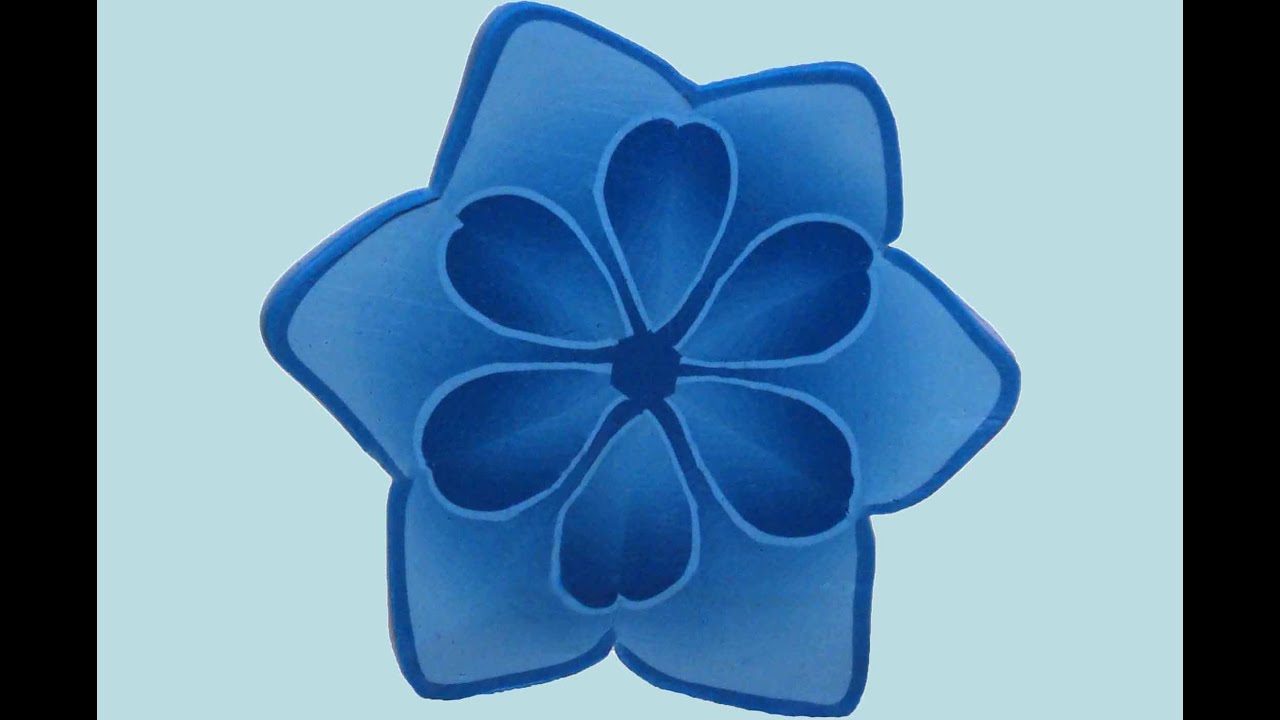 Fantasy Flower Millefiori cane (polymerclay tutorial)