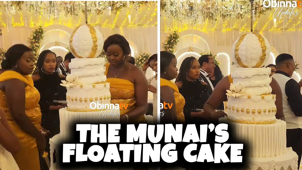Amaizing!!  Watch the hanging cake at Apostle Peter and Princess wedding