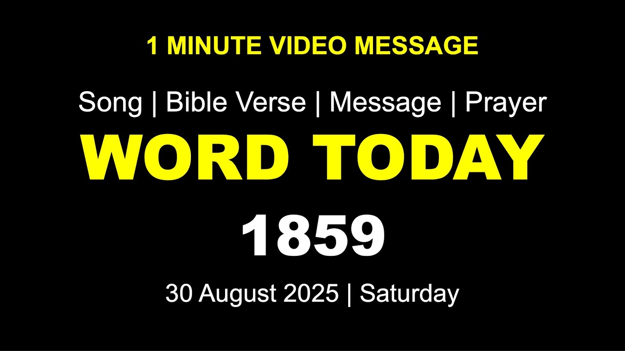 Word Today-1859 | Bro RSV | One-Minute Video Message (Malayalam) | 30 August 2025
