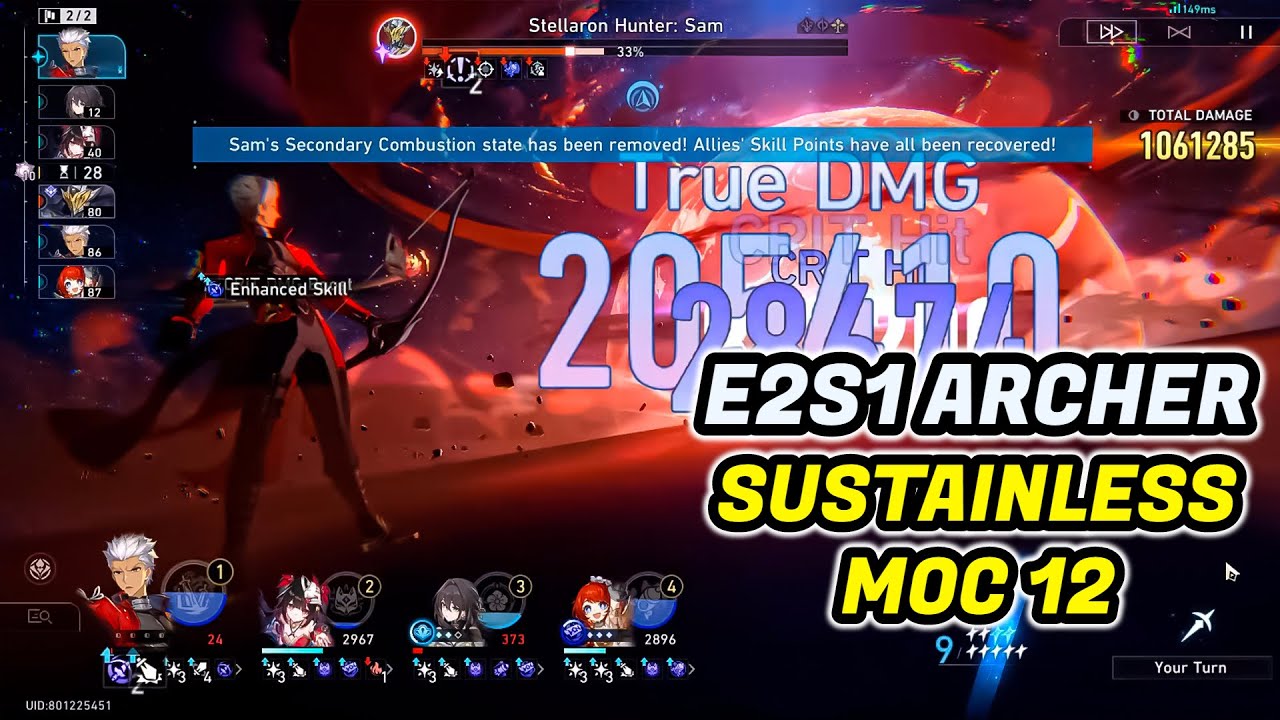 E2S1 Archer Sustainless Vs 11M HP Boss Sam | MOC 12 | HSR 3.7