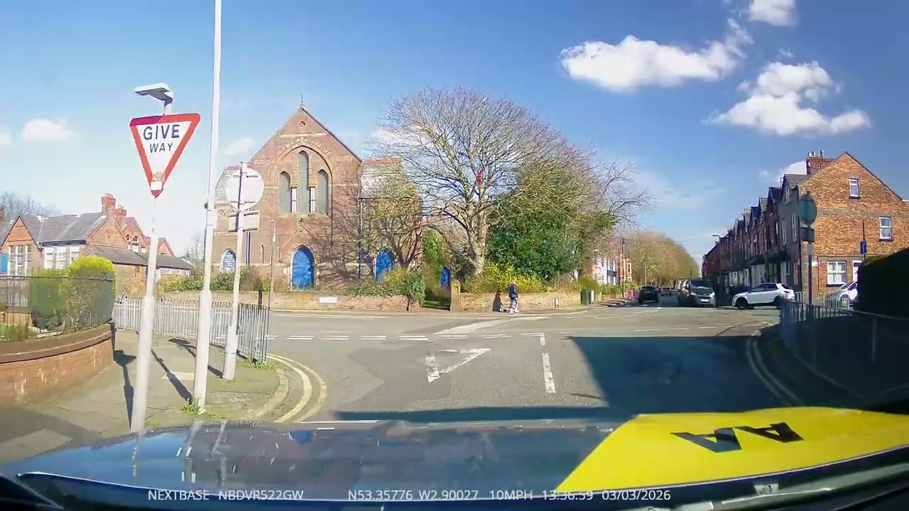 speke driving test route 03/03/2026 1.25pm.