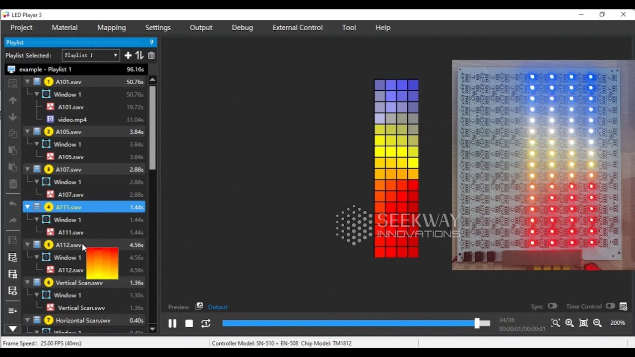 How to use Seekway LED Player 3.2 with SN-510 (SD Card Controller)