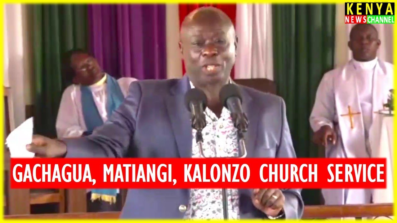 Gachagua welcomes Kalonzo, Matiangi & United Opposition Leaders in Church at ACK Mathioya Muranga
