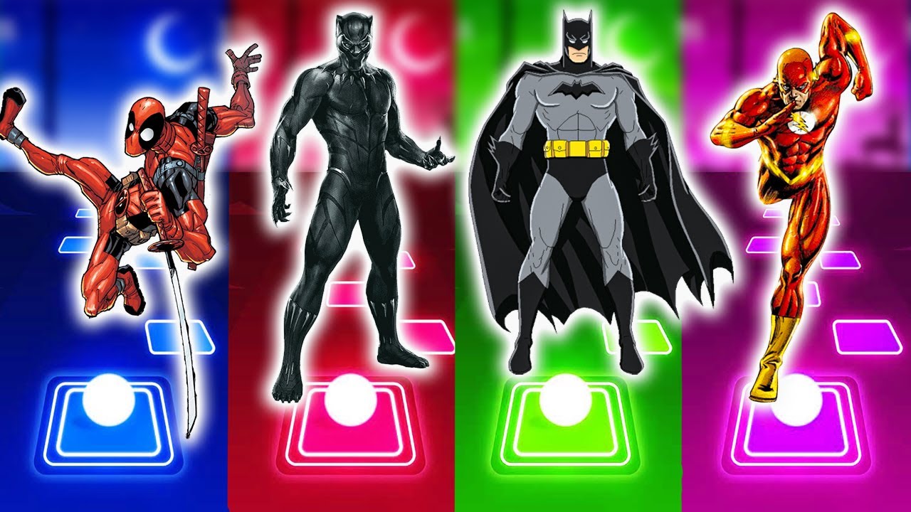 💥Deadpool 🆚 Black Panther 🆚 Batman 🆚 Flash Tiles Hop Edm Rush💥