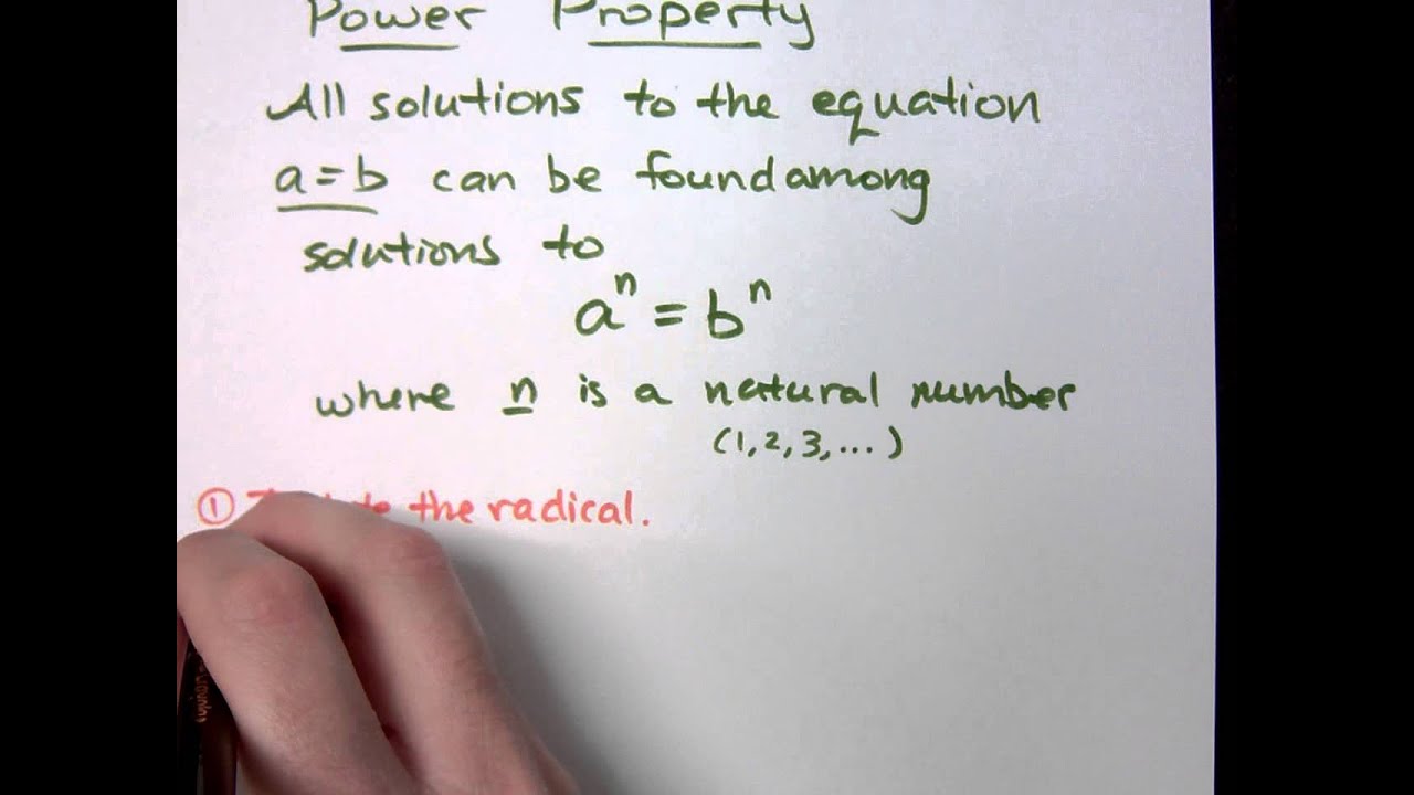 Solving Radical Equations - Part 1
