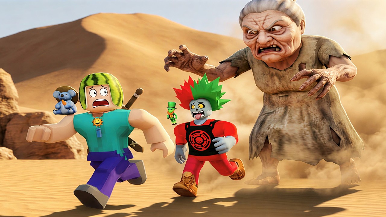 STEVE VE ZOMBİK DEV BÜYÜKANNEDEN KAÇIYOR! 👵🏃‍♂️ Roblox Türkçe
