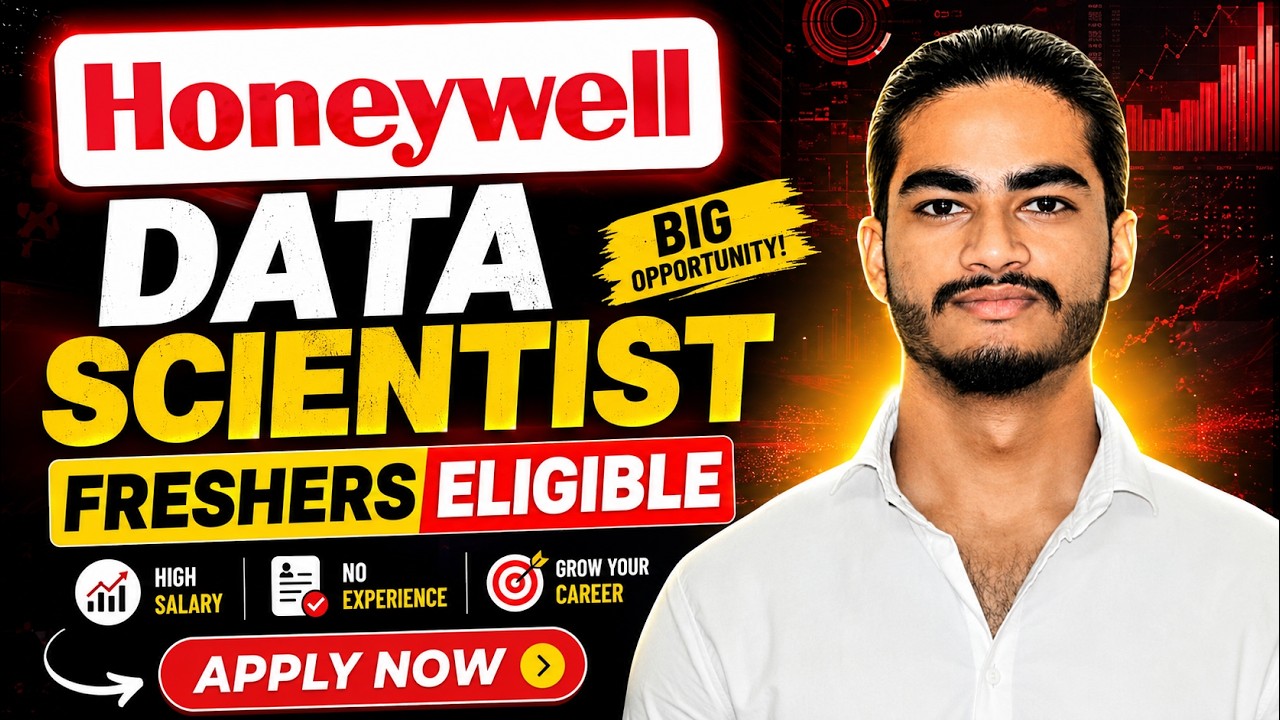 Honeywell Data Scientist I Hiring 2026 🔥 Freshers Eligible | Bangalore | AI/ML Jobs | Apply Now