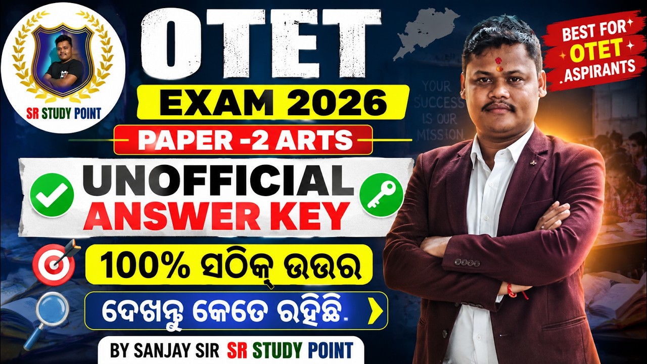 OTET 2026 Paper 2 Arts Unofficial Answer Key | Check Your Score | 100% Accurate | SR Study Point