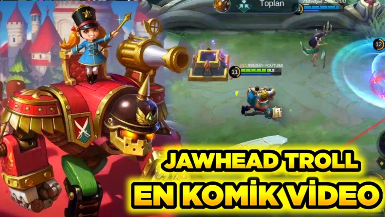 BÜTÜN OYUNU TROLLEDİM GÜLMEKTEN YARILDIM AMA TAŞIDIK TANK JAWHEAD Mobile Legends