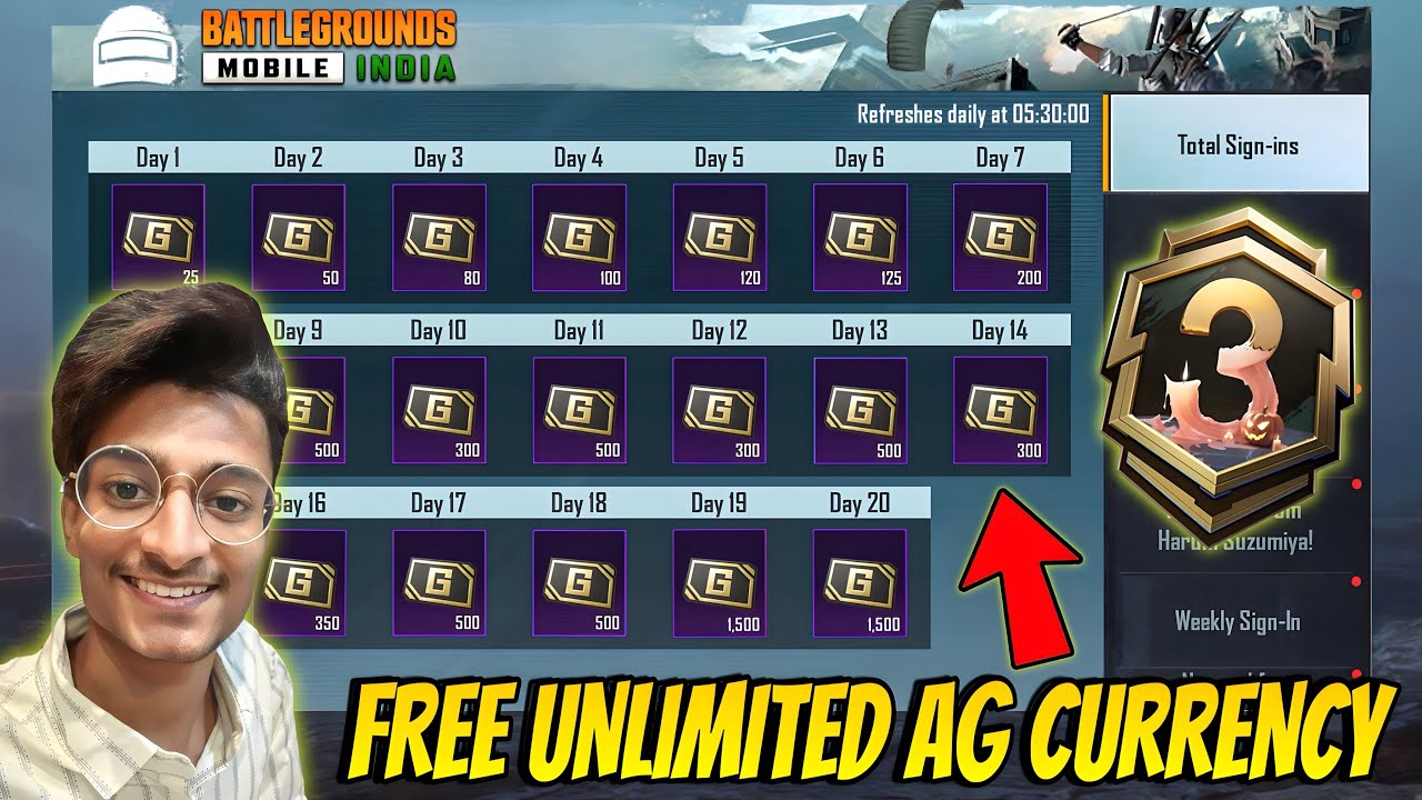 😍FREE 20000 AG CURRENCY IN BGMI & PUBG MOBILE - UNLIMITED FREE AG CURRENCY@ParasOfficialYT