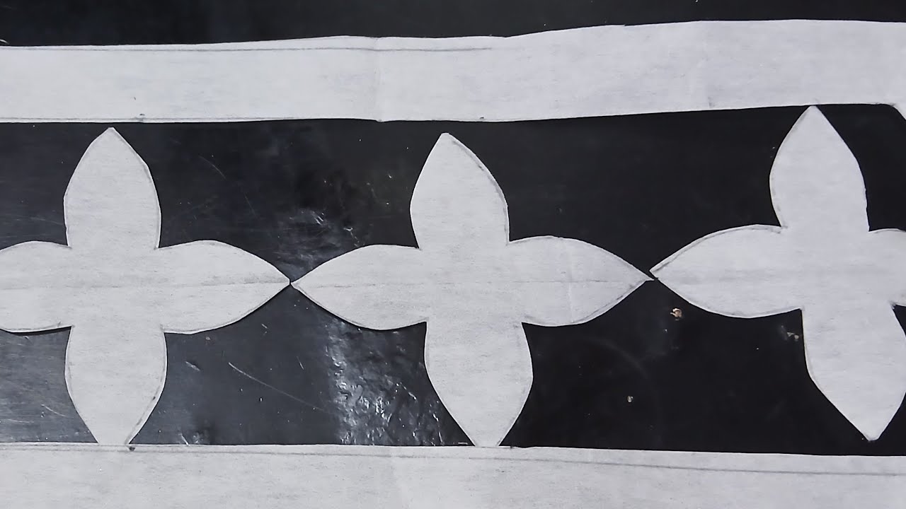 فیبرک گلوگم سے خوبصورت ڈیزائن کی سیٹنگ | لائیو سٹچنگ کلاس | Easy Fabric Glue Work Live