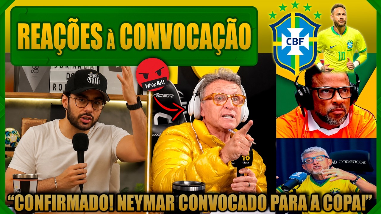 REA&Ccedil;&Otilde;ES &agrave; CONVOCA&Ccedil;&Atilde;O da SELE&Ccedil;&Atilde;O BRASILEIRA para a COPA DO MUNDO! NEYMAR CONVOCADO!