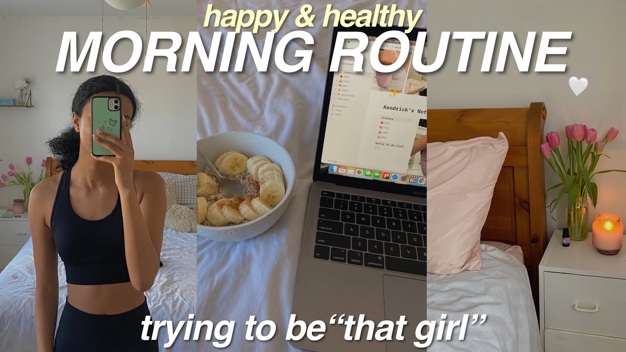 MY 8AM MORNING ROUTINE 2022! trying to become “that girl”!