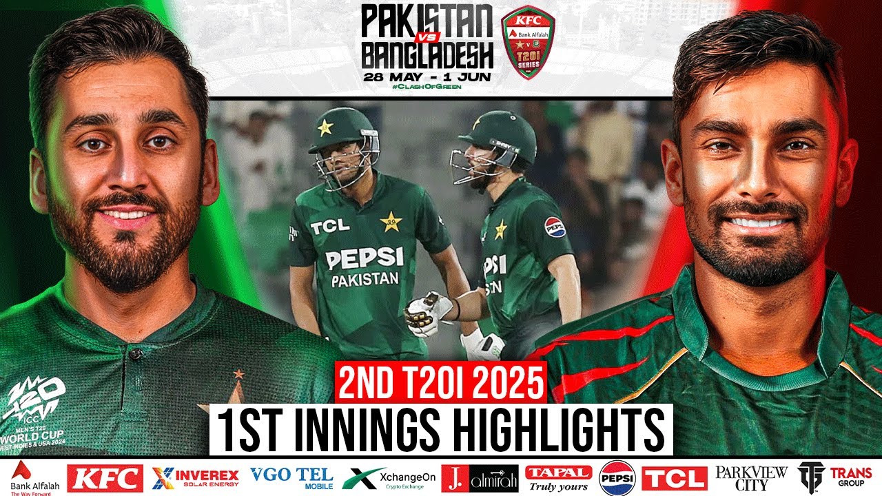 1st Innings Highlights | Pakistan vs Bangladesh | 2nd T20I, 2025 | PCB | M2N1A