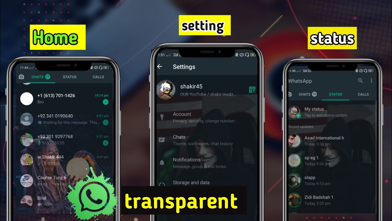 gb whatsapp transparent theme | gb whatsapp best theme