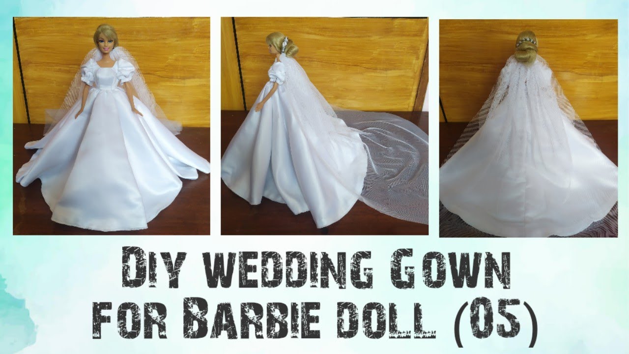 Diy wedding gown for Barbie doll(05) | nunu seo