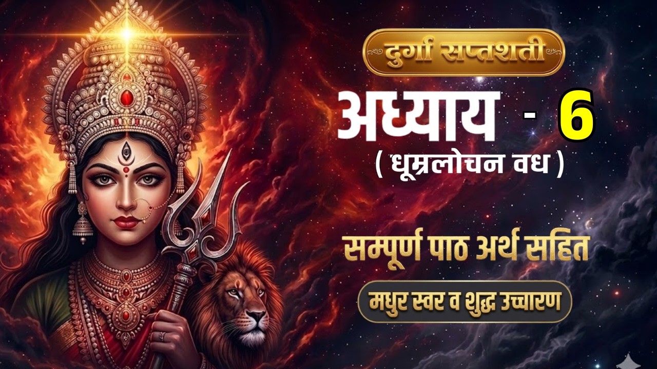 Durga Saptashati – Chapter 6, सम्पूर्ण पाठ, Part 13/29 | Dhumralochan Vadh| चण्डी पाठ, Devi Mahatmya