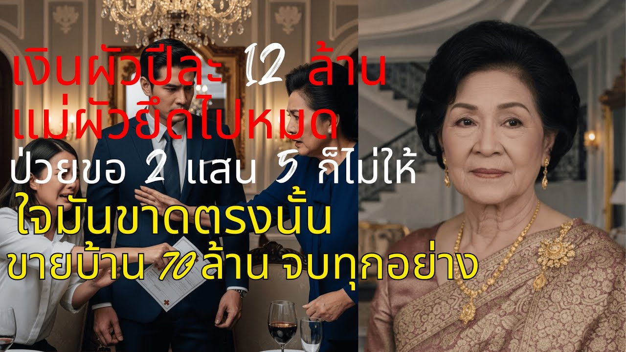 🔥เงินผัวปีละ 12 ล้าน แม่ผัวยึดเรียบ! พอฉันป่วยขอ 2 แสนไม่ให้.. ฉันเลยขายบ้าน 70 ล้านทิ้ง! (จบในตอน)💸