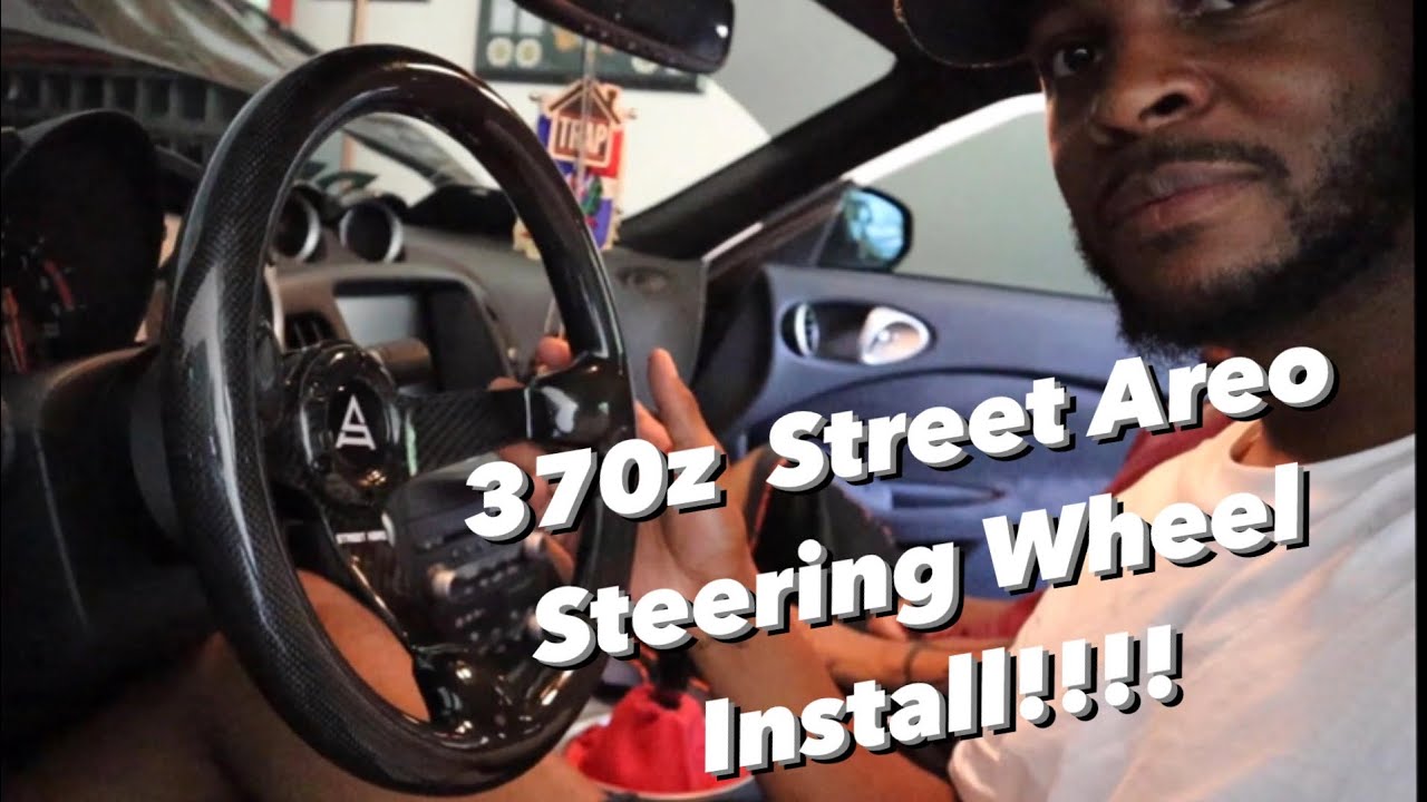 370z Full Carbon Street Aero Steering Wheel install (Detailed)