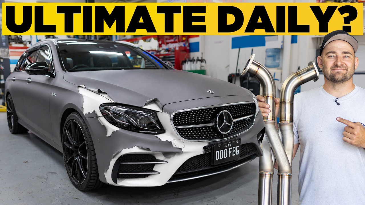 Z-PIPE Install & WRAP Removed on Marty's AMG Wagon