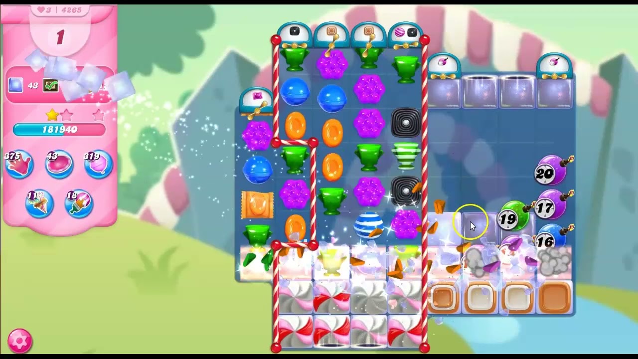 Candy Crush Level 4265 Talkthrough, 28 Moves 0 Boosters