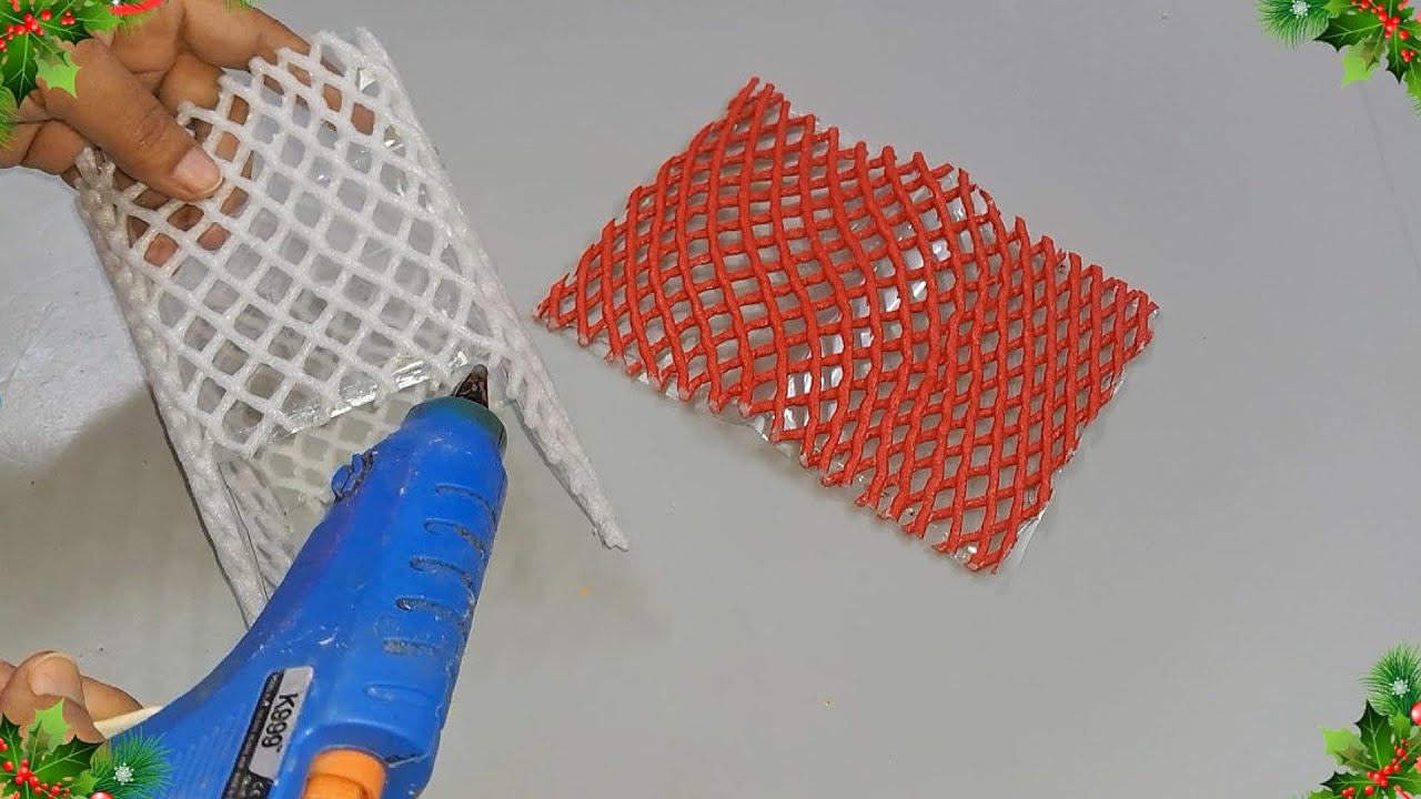 Beautiful home decoration from waste Fruit Foam Net & plastic Bottle | DIY Best out waste craft idea