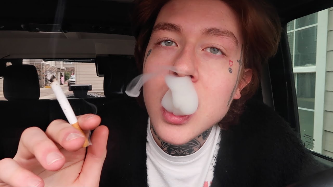 hotboxing my car with a hemp cigarette...