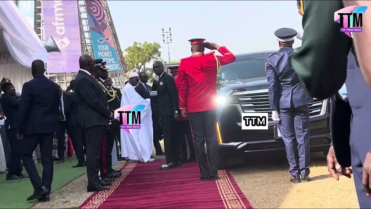 Arrival of  President Adama Barrow at the  Independence Day celebration#highlights#gambia