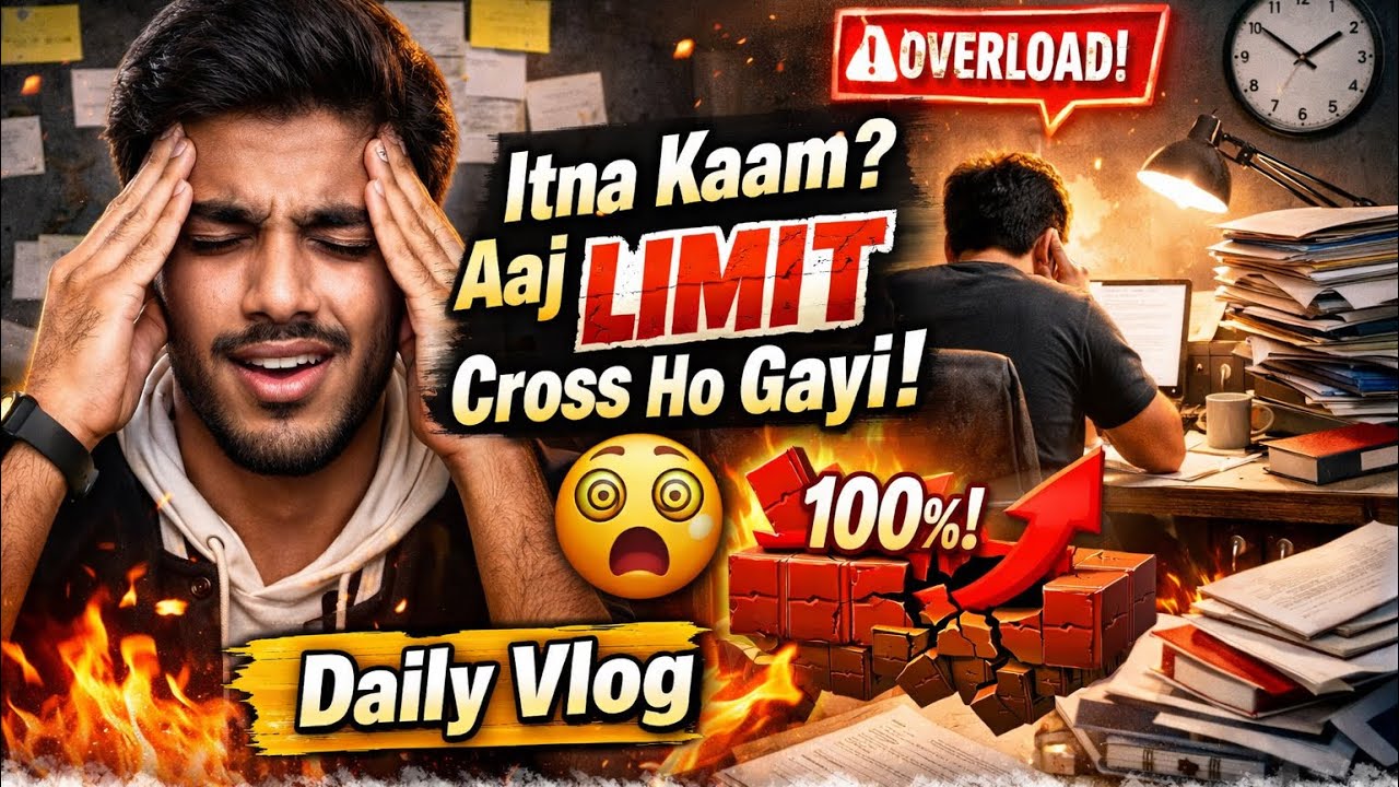 Itna Kaam? Aaj Limit Cross Ho Gayi 😵 | Daily Vlog