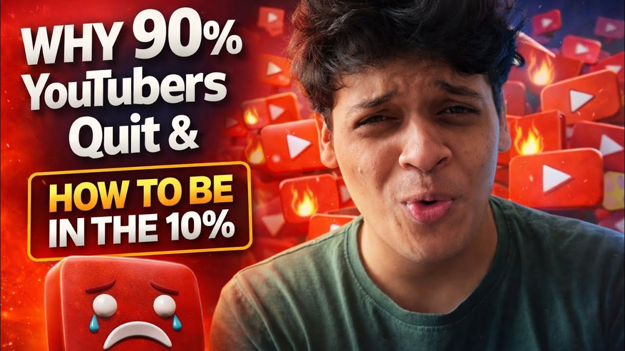 Why 90% Youtubers Quit And How To Be in The Top 10% !!