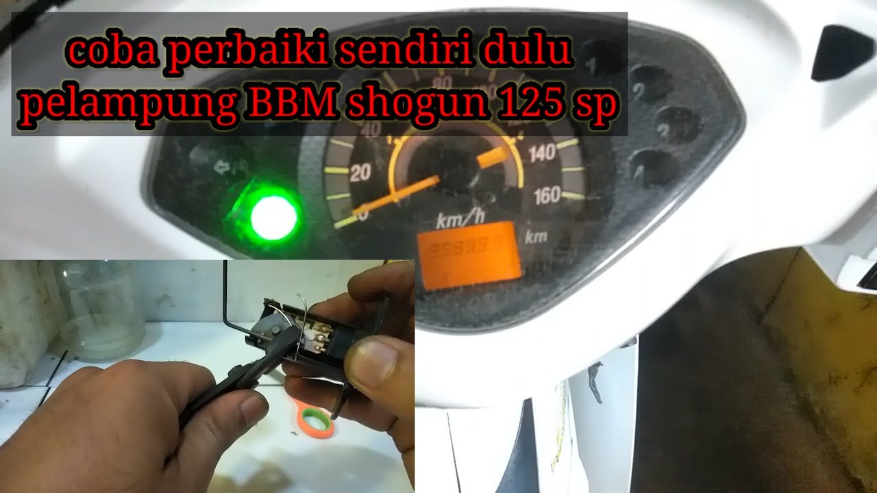 perbaiki pelampung bensin shogun sp