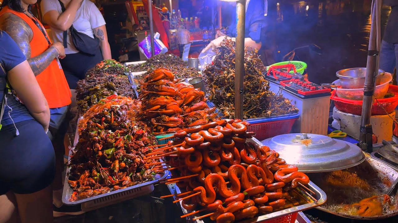 Amazing! Cambodian Street Food Tour | Walking Tour at In Front of The Royal Palace, Phnom Penh